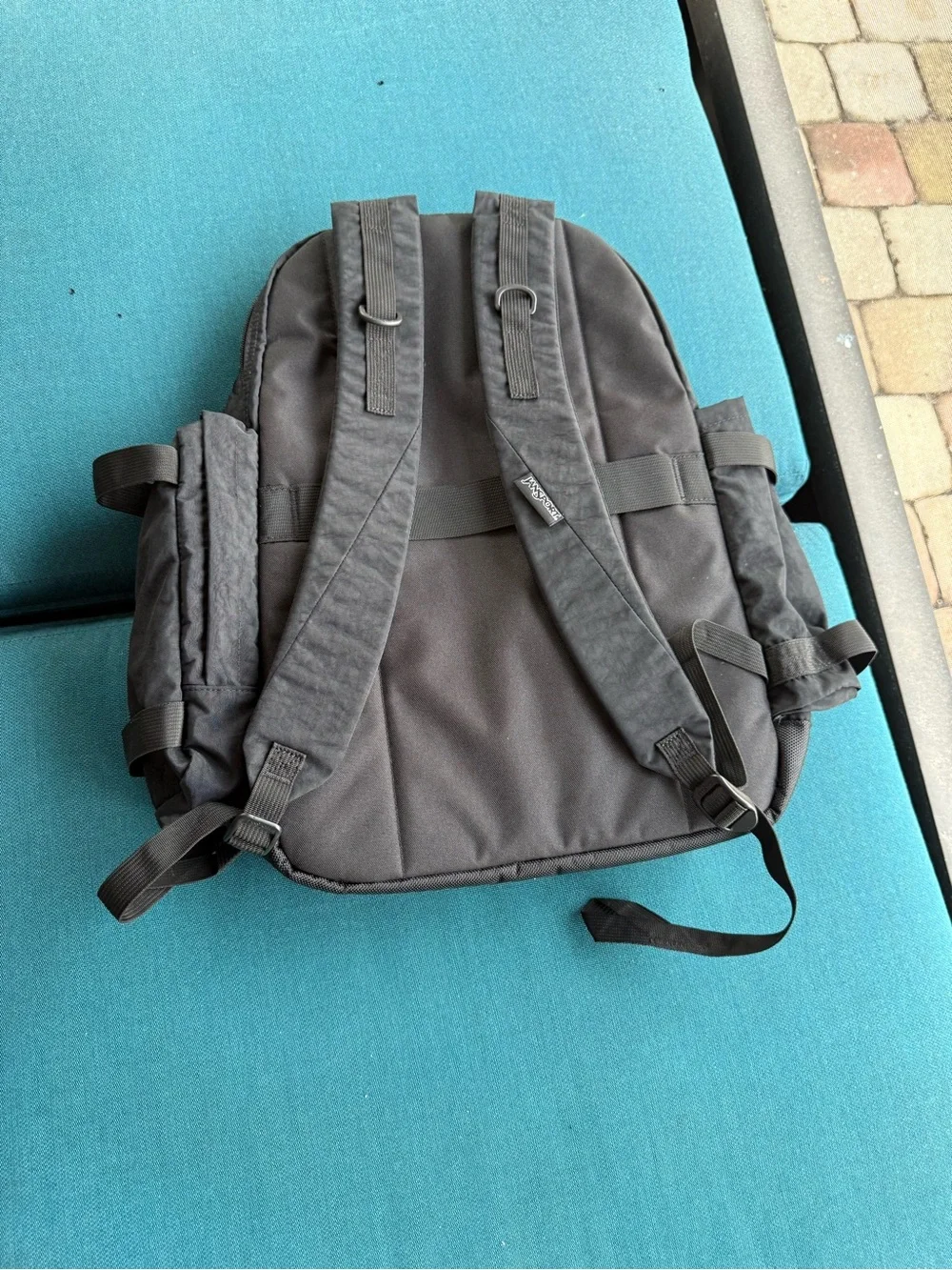 Jansport Black Backpack with Front Logo Pocket